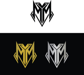 Abstract letter M logo design