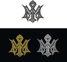 Abstract letter M logo design