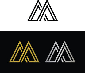 Abstract letter M logo design