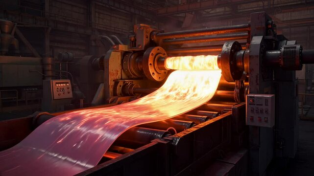 Molten plastic sheet extrusion in an industrial manufacturing process