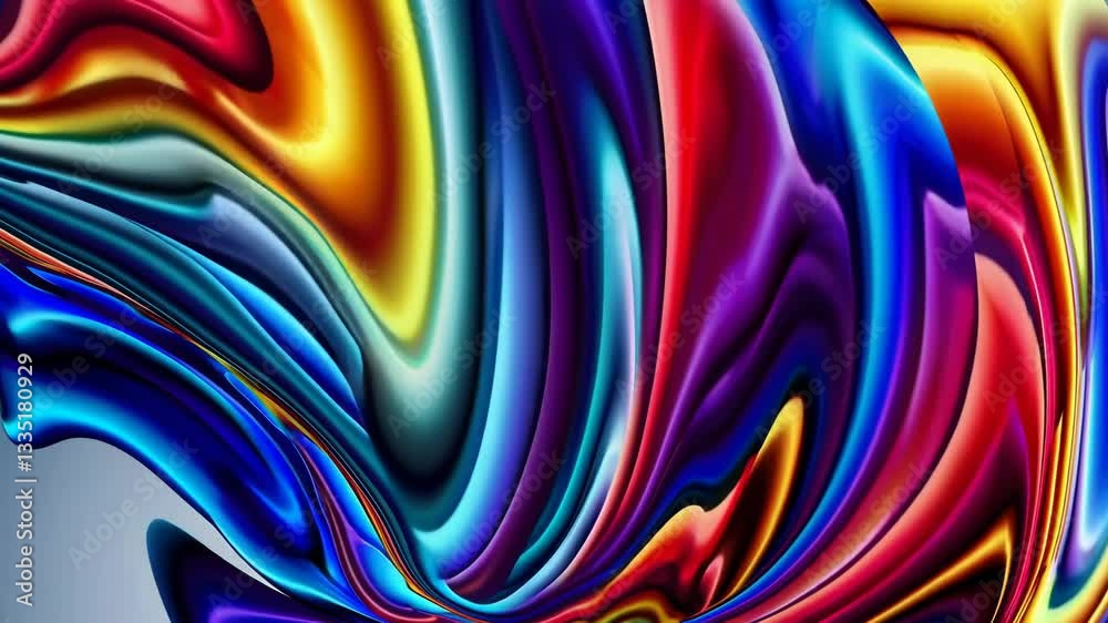 Aufkleber vibrant abstract swirl of fluid colors blending harmoniously. artistic creativity concept