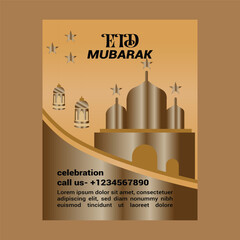 Eid Mubarak Celebration Flyer, Poster