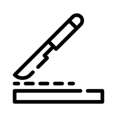 scalpel line icon