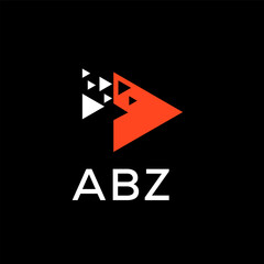  ABZ creative minimalist letter logo.