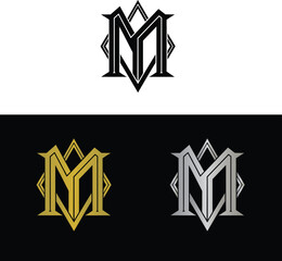 Abstract letter M logo design