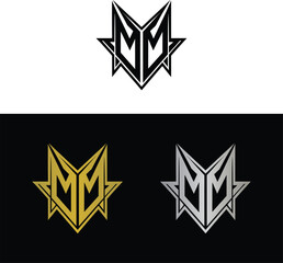 Abstract letter M logo design