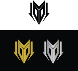 Abstract letter M logo design