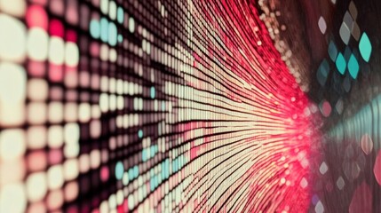 Obraz premium Dynamic Pixelated Light Display: A Stunning Abstract Visual