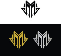 Abstract letter M logo design