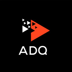  ADQ creative minimalist letter logo.