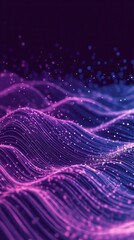 Abstract Technology Wave Design: A Stunning Visual Representation of Data Flow