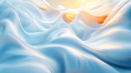 Obraz premium Mesmerizing Light Blue Fabric Design with Intricate Folds