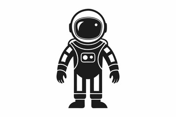astronaut line art silhouette vector illustration