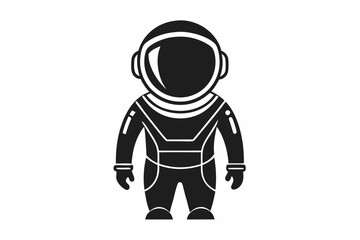 Fototapeta premium astronaut line art silhouette vector illustration