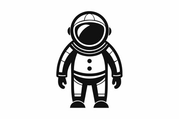 astronaut line art silhouette vector illustration