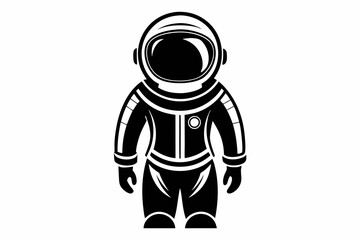 astronaut line art silhouette vector illustration