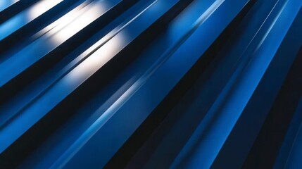 Obraz premium Striking Blue Metal Roofing Design: Modern Architectural Elements