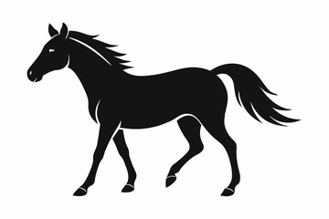 horse line art silhouette vector illustration
