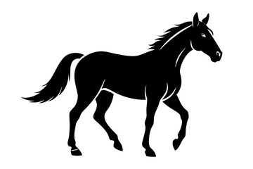 horse line art silhouette vector illustration