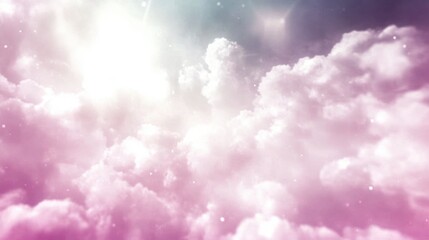 Serene Pastel Pink Cloudscape: A Dreamy Sky