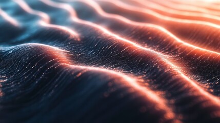 Mesmerizing Digital Waves: A Stunning Abstract Technology Art