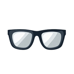 Fototapeta premium Black square glasses, isolated background isolated on white or transparent png