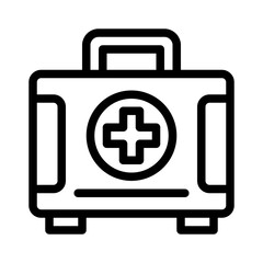 first aid kit line icon