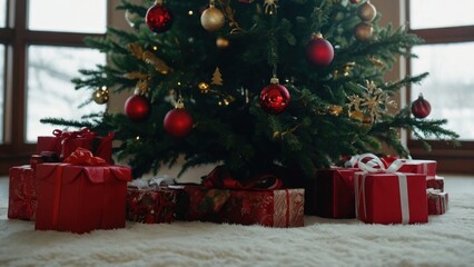 Radiant tree decor spreading festive cheer throughout our space