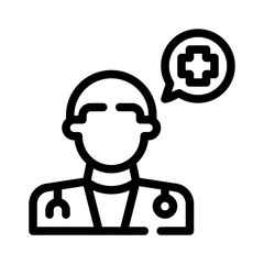 doctor line icon