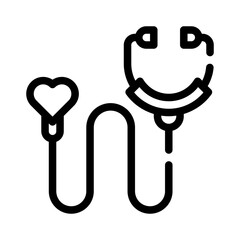 stethoscope line icon