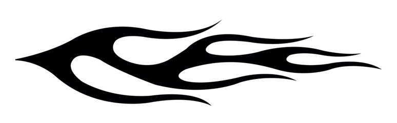 Burning tires and flames car decal vinyl sticker. Racing car tribal fire flames vector art graphic.