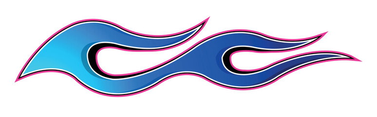 Electric Sports car Speed fire flame decal vinyl sticker. Racing car tribal fire flames vector eps graphic.