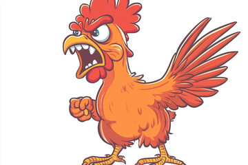 chicken on white background