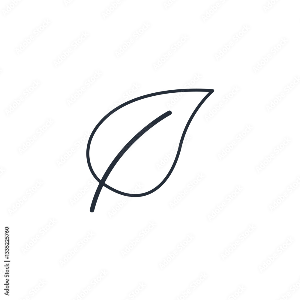 Aufkleber leaf icon symbol vector sign isolated on white background illustration for graphic and web design