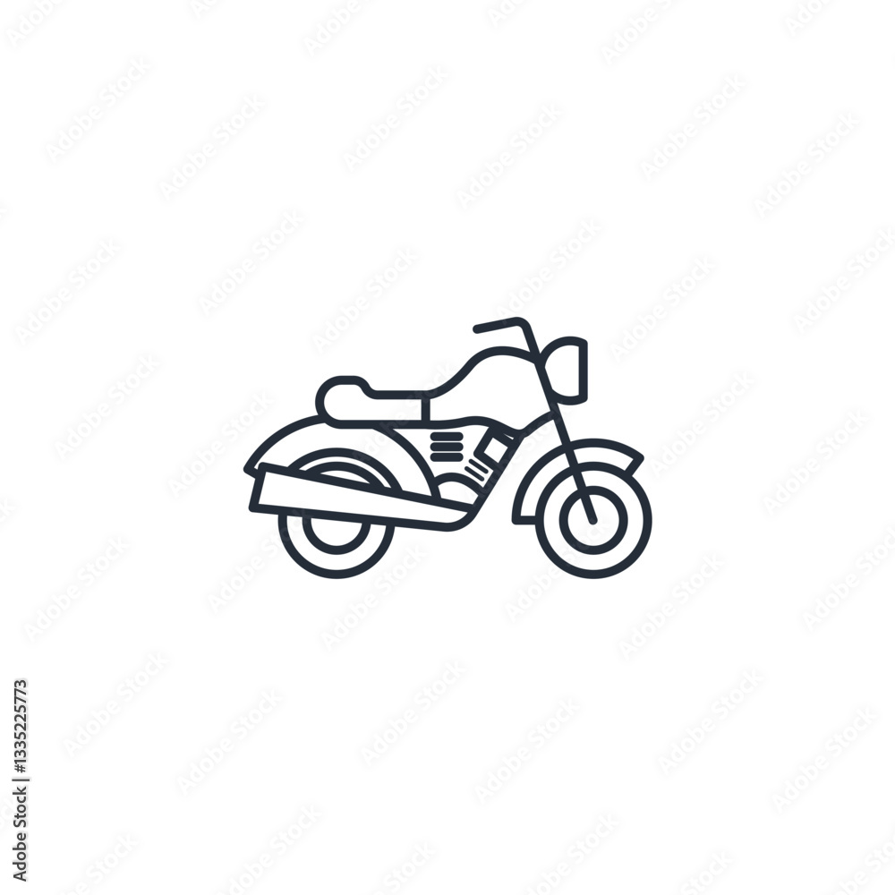 Poster motorcycle icon symbol vector sign isolated on white background illustration for graphic and web des
