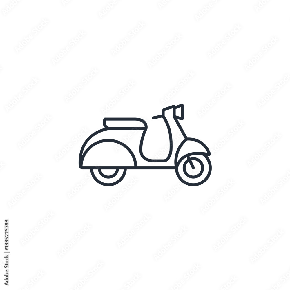 Poster motorcycle icon symbol vector sign isolated on white background illustration for graphic and web des