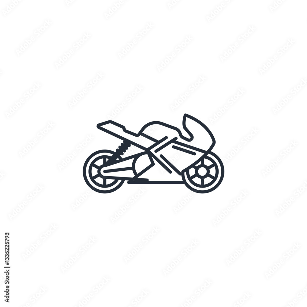 Poster motorcycle icon symbol vector sign isolated on white background illustration for graphic and web des