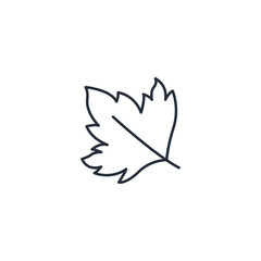Leaf icon symbol vector sign isolated on white background illustration for graphic and web design