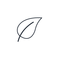 Leaf icon symbol vector sign isolated on white background illustration for graphic and web design