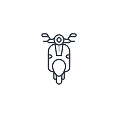 Motorcycle icon symbol vector sign isolated on white background illustration for graphic and web design