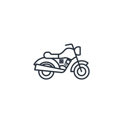 Obraz premium Motorcycle icon symbol vector sign isolated on white background illustration for graphic and web design