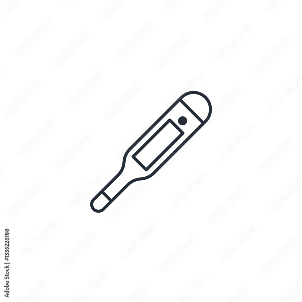 Poster Thermometer icon symbol vector sign isolated on white background illustration for graphic and web design