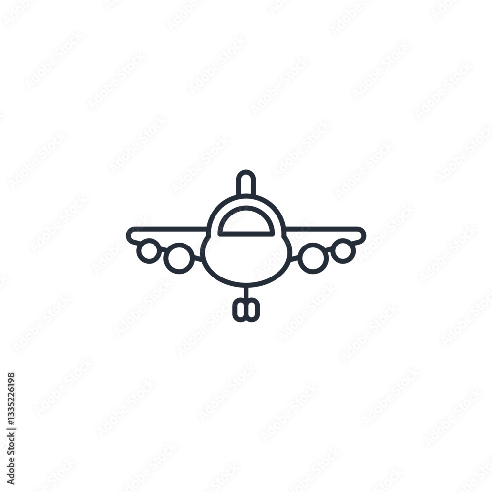 Poster airplane icon symbol vector sign isolated on white background illustration for graphic and web desig