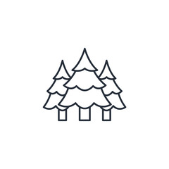 Fototapeta premium Tree icon symbol vector sign isolated on white background illustration for graphic and web design