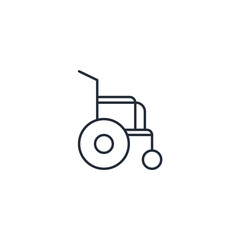Wheelchair icon symbol vector sign isolated on white background illustration for graphic and web design