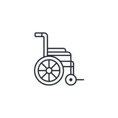 Wheelchair icon symbol vector sign isolated on white background illustration for graphic and web design