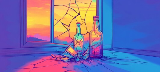 Fractured Mirror and Bottle, Substance Use Disorders