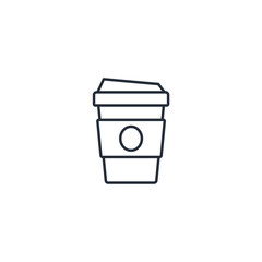 Coffee Cup icon symbol vector sign isolated on white background illustration for graphic and web design