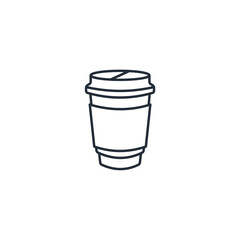 Coffee Cup icon symbol vector sign isolated on white background illustration for graphic and web design