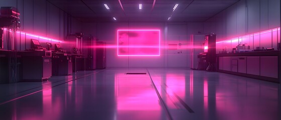 A quantum computer in a high-tech lab with floating holograms creates a futuristic, mysterious feel—ideal for science articles, future tech, or ads on quantum computing and advanced innovation.